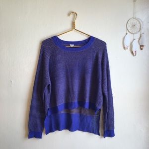 Uniq USA blue hi low sweater